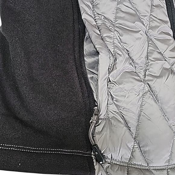 32 Degrees Heat Womens Sz S Gray and Black Down Fill Full Zip Puffer Jacket - Picture 6 of 12